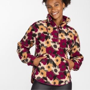 LIV Outdoor | Wiley Floral Teddy Sherpa Fleece Pullover Sweater Sweatshirt